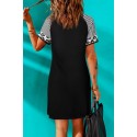 Black Sleep Under the Stars Romantic Graphic T Shirt Dress